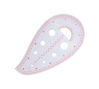 Fdit Règle de Courbe de Couture Française, Outil de Mesure Multifonctionnel en Plastique pour Dessiner, Couper, Courtepointer et Coudre, avec un Design Léger et Flexible pour les
