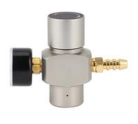 Fdit Régulateur de CO2 0-45psi, Manomètre avec Connecteur Rapide 3/8 Pouces, Sortie Barbe 5/16 Pouces pour Conteneur de Soda, Fût de Bière