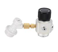 Fdit Régulateur de CO2 en Aluminium, Mini Régulateur de Gaz CO2 Robuste 0-30 PSI avec Verrouillage à Bille de Gaz pour la Distribution de Brassage à Domicile Corny Keg