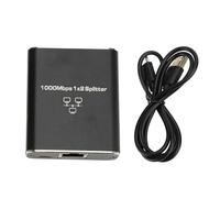 Fdit Répartiteur Ethernet 1000 Mbps 1 vers 2, haute vitesse, répartiteur Internet Gigabit avec câble d'alimentation USB, répartiteur LAN RJ45 pour câble Cat5 5e 6 7 8