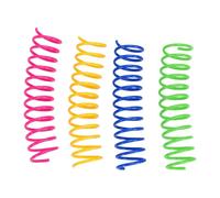 Fdit Ressorts Hélicoïdaux en Plastique 4 Pièces, Jouets Interactifs à Ressort pour Chat, activité Féline D'intérieur avec des Couleurs Vives pour Jouer à Mordre (2 * 9.5cm)