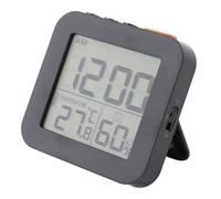 Fdit Réveil électronique Multifonctionnel de Conception élégante D'horloge D'affichage d'humidité de Température D'affichage à Cristaux Liquides pour Le Matériel D'abs D'étudiant d'enfants Adultes
