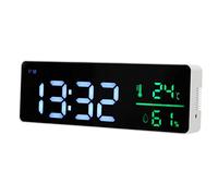 Fdit Réveil Numérique Chambre à Coucher Affichage Numérique Compteur de Température et d'humidité Salle Dm1306C Montage Mural Blanc pour LED pour ABS pour écran Couleur LED Horloge