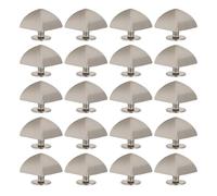 Fdit Rivets Pyramides 20 Pièces, 4 Goujons D'Angle en Alliage de Zinc 12mm avec Vis Rivets de Réparation Décoratifs pour Ceintures en Cuir Sacs Vestes Chaussures Bricolage Artisanat (SILVER)
