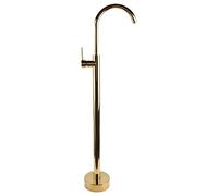 Fdit Robinet de Baignoire Autoportant, Remplissage de Baignoire en Laiton Massif de qualité Supérieure avec Douche à Main, pour Salle de Bain, Décoration Moderne (GOLD)