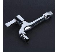 Fdit Robinet de Machine à Laver G1/2 Pouces, Robinet D'eau Froide Simple galvanisé en Cuivre avec Installation Murale, pour Salle de Bain et Toilettes à (Corps long en cuivre spécial et bouche en