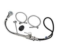 Fdit Robinet D'Eau de Robinet de Cuisine en Acier Inoxydable 304 avec Col de Cygne Rotatif à Haute Courbure, Tuyau de Pulvérisation à Buse Super Longue pour évier de Cuisine, Comptoir