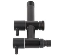 Fdit Robinet D'eau en Acier Inoxydable G1/2 Noir, Robinet de Machine à Laver avec Couvercle Décoratif Réglable pour Cuisine Salle de Bain Balcon