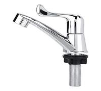 Fdit Robinet d'eau froide simple moderne, noir, ABS, mat, 1 trou, 21 x 14 x 5 cm, G1/2 (20 mm), poignée 1/4 de tour, monotrou, montage sur plafond, lavabo, évier de cuisine