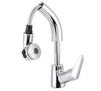 Fdit Robinet D'évier Extractible G1/2, Mitigeur Rotatif à 360 Degrés avec 2 Modes de Débit D'eau, pour Lavabo de Cuisine et de Salle de Bain