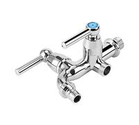 Fdit Robinet Double Niveau Mélangeur Unique Refroidisseur Robinet Double Bec G1 / 2 pour Lave-Linge Évier de Cuisine Douche (Poignée Droite G 1/2)
