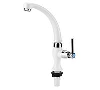 Fdit Robinet d'vier de Cuisine mitigeur Froide Robinet d'eau Robinet d'eau pour lavabo de Cuisine Bassin de Bain Baignoire Mop Piscine G1 / 2 Plastique ABS Robinet d'évier (Poigne Droite)