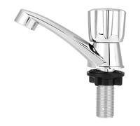 Fdit Robinet Froid Simple, Robinet D'eau de Lavabo en ABS chromé pour Lavabo de Salle de Bain, à Levier Unique 1/4 de Tour avec Filetage G1/2 pour et (Grille G1/2)