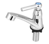 Fdit Robinet Froid Simple, Robinet D'eau de Lavabo en ABS chromé pour Lavabo de Salle de Bain, à Levier Unique 1/4 de Tour avec Filetage G1/2 pour et (Un mot G1/2)