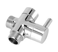 Fdit Robinet Inverseur à 3 Voies, Robinet Inverseur de Douche chromé avec Levier à Poignée Métallique pour Douchette et Pommeau Fixe (Distributeur d'eau G1/2 A (les trois sorties sont)