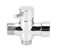 Fdit Robinet Inverseur à 3 Voies, Robinet Inverseur de Douche chromé avec Levier à Poignée Métallique pour Douchette et Pommeau Fixe (Distributeur d'eau 7/8 C)