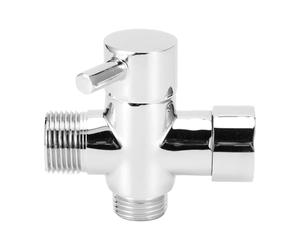 Fdit Robinet Inverseur à 3 Voies, Robinet Inverseur de Douche chromé avec Levier à Poignée Métallique pour Douchette et Pommeau Fixe (Distributeur d'eau 7/8 C)