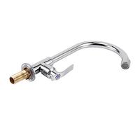 Fdit Robinet Mélangeur pour évier de Cuisine, Filetage Mâle G1/2, Finition Argent, Construction en Alliage de Zinc et Cuivre, Rotation à 360 Degrés, pour Usage Domestique et Restaurant