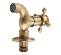 Fdit Robinet Mural en Laiton Vintage, Robinet de Piscine à Vadrouille Monotrou avec Entrée G1/2 pour Cuisine, Salle de Bains, Buanderie (de piscine à vadrouille court)