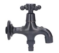 Fdit Robinet Rétro Européen, Robinet de Lavabo de Salle de Bain D'eau Chaude et Froide Mural avec Construction en Laiton Durable, pour Usage Domestique et Commercial