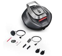 Fdit Robot Nettoyeur de Piscine sans Fil, Aspirateur de Piscine Automatique avec Batterie de 5 200 MAh et Boule Flottante, Nettoie jusqu'à 850 Pieds Carrés en 90 Minutes, Stationnement (Prise UE)