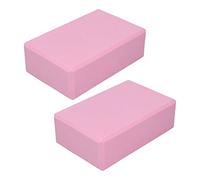 Fdit Rose Bloc de Yoga Lot de 2 Blocs de Mousse Antidérapants Offrent de la Stabilité pour la Méditation Yoga Pilates Adapté aux Débutants Matériau en Mousse de Support Léger