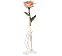 Fdit Rose Trempée dans Plaqué Or 24 Carats Véritable Rose Conservée dans de la Résine pour Le Cadeau de la Saint-Valentin, Un Anniversaire de Mariage, la Fête des Mères, Une
