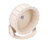 Fdit Roue de Hamster Silencieuse, Roue de Course en Bois pour Petits Animaux de Compagnie, Jouet d'exercice Antidérapant avec Kit de Montage pour Cage à Hamster et Gerbille