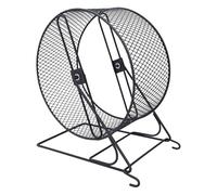 Fdit Roue d'exercice pour Hamster avec Support, Roue de Course en Fer pour écureuils, Planeurs à Sucre, Hérissons, d'exercice Silencieuse pour Animaux de Compagnie avec Fonction