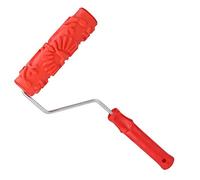 Fdit Rouleau en Caoutchouc gaufré, Outil de Peinture Murale avec Tambour moleté, Choix du Peintre Amateur pour les Motifs Floraux Imitation Bois