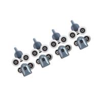 Fdit Rouleaux de Porte de Douche 8 Pièces, Ensemble de Poulies à Double Roue Inférieure et Supérieure avec Glissement Lisse à Faible Bruit pour Portes en Verre de 5mm et 6mm (Deux roues)