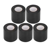 Fdit Ruban Adhésif en PVC Résistant à L'huile, 5 Rouleaux de 6 Cm de Largeur, Rubans D'emballage de Protection Ignifuges pour équipements électriques, Connecteurs, Fils (BLACK)