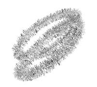 Fdit Ruban de Guirlandes Métalliques pour Maison de Poupée Miniature, Ruban de Noël Léger et Réutilisable pour L'artisanat et L'interaction Entre Enfants et Enfants (Silver)