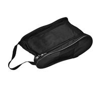 Fdit Sac à Chaussures de Durable, Portable et Respirant, Sac de Rangement pour Golfeurs, Matériau en Nylon Indéchirable, Double Fermeture éclair Facile D'accès, Accessoires Pratiques (Black)