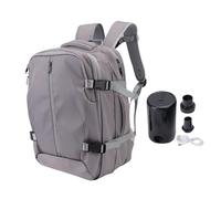 Fdit Sac à Dos à Compression sous Vide, Sac à Dos de Voyage Extensible, capacité de 36 à 55 L, Compartiment pour Ordinateur Portable 17,3 Pouces, Séparation étanche et Sèche pour Les (Gray)