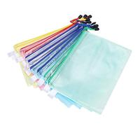 Fdit Sac à Fermeture éclair 10 Pièces, Pochette pour Documents A5 avec Fermeture éclair Lisse pour Fournitures de Bureau, Matériau PVC Imperméable, Facile à Transporter