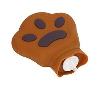 Fdit Sac Chaud Compact en Silicone avec Patte D'ours, Jolie Bouteille Chauffante pour Micro-ondes, Soulage L'inconfort et Matériaux Chauds D'hiver Portables (brun clair)