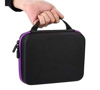 Fdit Sac de Rangement D'huiles Essentielles de 30 Bouteilles, étui de Rangement D'aromathérapie en EVA étanche aux Chocs avec éponge élastique et Poignée Renforcée, pour Bouteilles (Purple)