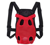 Fdit Sac de Transport pour Animaux de Compagnie, écharpe de Transport en Maille avec Fermetures éclair Latérales et Boucle de Traction, Sac à Bandoulière Respirant pour Petits Chiens, (L)