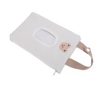 Fdit Sac Distributeur de Lingettes Rechargeables pour bébé, Artisanat Exquis, Sac de Rangement Portable pour Transporter des Articles Essentiels, 1 X Lingettes (ours blanc)