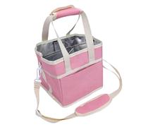 Fdit Sac Porte-gobelets Isotherme 4 Tasses Anti-Fuite Grande capacité Réutilisable avec Sangle Réglable, pour Pique-Nique en Voiture Sortie Familiale