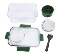 Fdit Saladier avec Récipient à Vinaigrette, Boîte à Déjeuner Réutilisable en ABS étanche avec Saucière et Couvercle Amovibles, Récipient Salade de Grande capacité pour le Bureau,