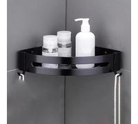 Fdit Salle de Rangement de Douche à Pointer en Aluminium Alloy de Salle de Bain étagère d'angle sans Forage étagère Murale avec Un Fort Roulement de Charge pour la Cuisine de L'hôtel (Triangulaire