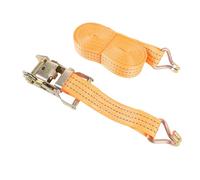 Fdit Sangles D'arrimage Robustes de 8 M de Long avec Force de Traction de 1 500 Kg pour Camions et Véhicules Tout-Terrain, 2 Sangles à Cliquet avec Crochets en J