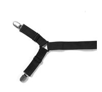 Fdit Sangles de Support de Drap Réglables, 4 Pièces, avec Clips en Bec de Canard en Métal et Sangle élastique pour la Literie, Fixation du canapé, Ajustement Plat de 2.5CM de Large (White)