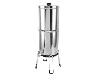 Fdit Seau à Eau par gravité 2,25 Gallons, Portable, en Acier Inoxydable, Stockage Efficace de l'eau pour Le Camping et Les Activités de Plein Air