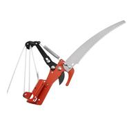 Fdit Sécateur de Jardin 2 en 1, Lame de Scie à Ciseaux avec Conception à 3 Poulies pour Branches Hautes, Tête de Robuste en Acier au Manganèse