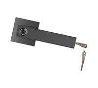 Fdit Serrure de Porte à Empreinte Digitale, Serrure à Levier de Porte Intelligente avec capacité de 30 Groupes et clé de Secours en Alliage de Zinc, Porte Droite et Gauche pour la (BLACK)