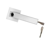 Fdit Serrure de Porte à Empreinte Digitale, Serrure à Levier de Porte Intelligente avec capacité de 30 Groupes et clé de Secours en Alliage de Zinc, Porte Droite et Gauche pour la (SILVER)