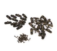 Fdit Serrure en Métal Antique Vintage, Loquet de Boîte à Bijoux en Bronze doré, avec Vis pour Boîte à Outils en Bois, Cadeau 12 Pièces (bronze antique)
